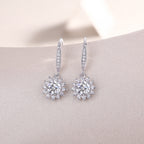 Qingcheng - Half-carat Moissan Diamond S925 Sterling Silver And Platinum-plated Stud Earrings