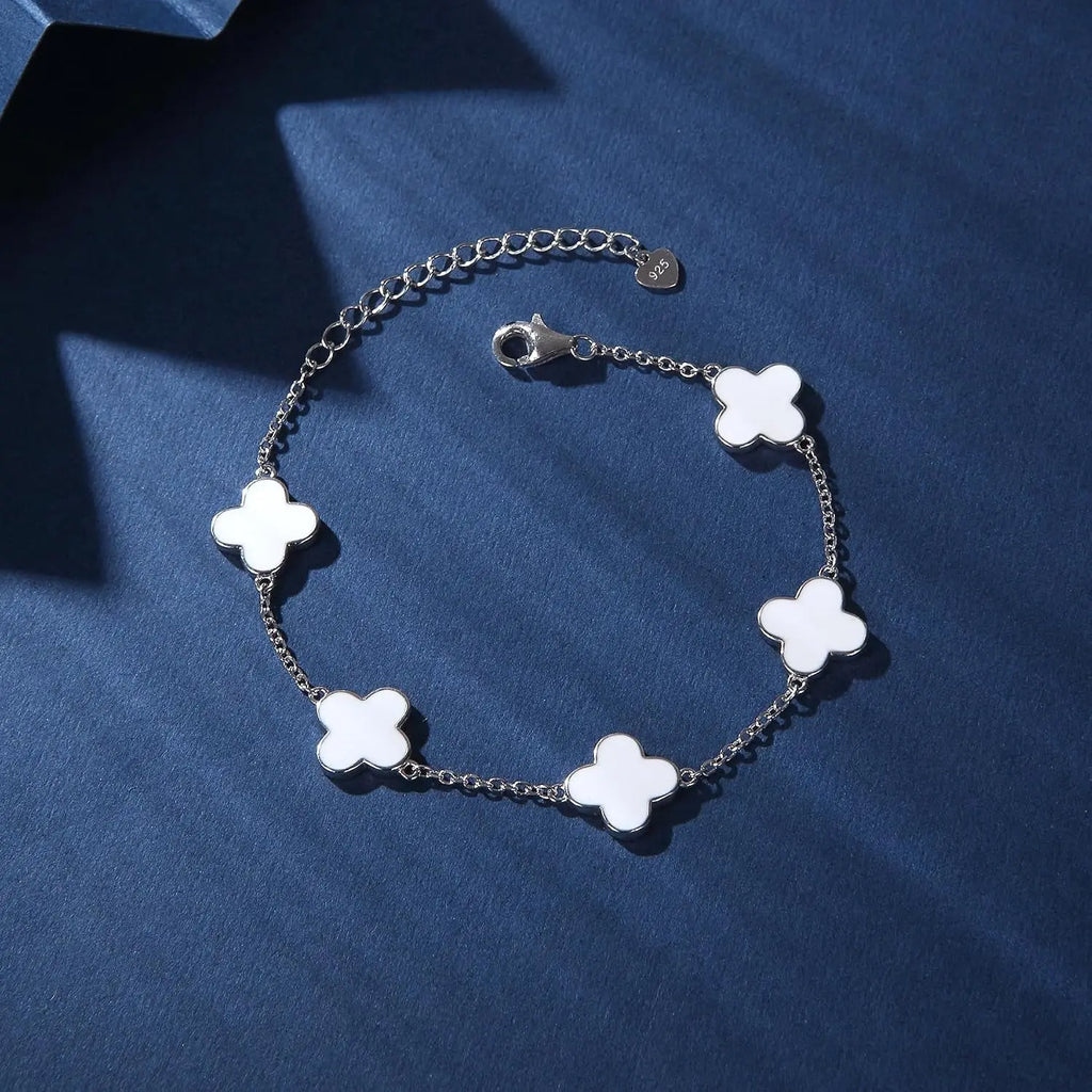 925 Sterling Silver Clover Bracelet