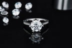 3-Carat Luxury Moissanite S925 Platinum-Plated Silver Ring – Light Luxury Jewelry NP Collection