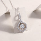 Starlight Heart-to-Heart - 1-carat Moissan Diamond S925 Sterling Silver And Platinum Plating Pendant
