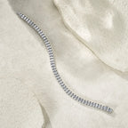 A Luxurious And Fashionable Minimalist Jewelry Bracelet Featuring Moissanite, Made Of S925 Silver Electroplated With Platinum. - N&P Colletion