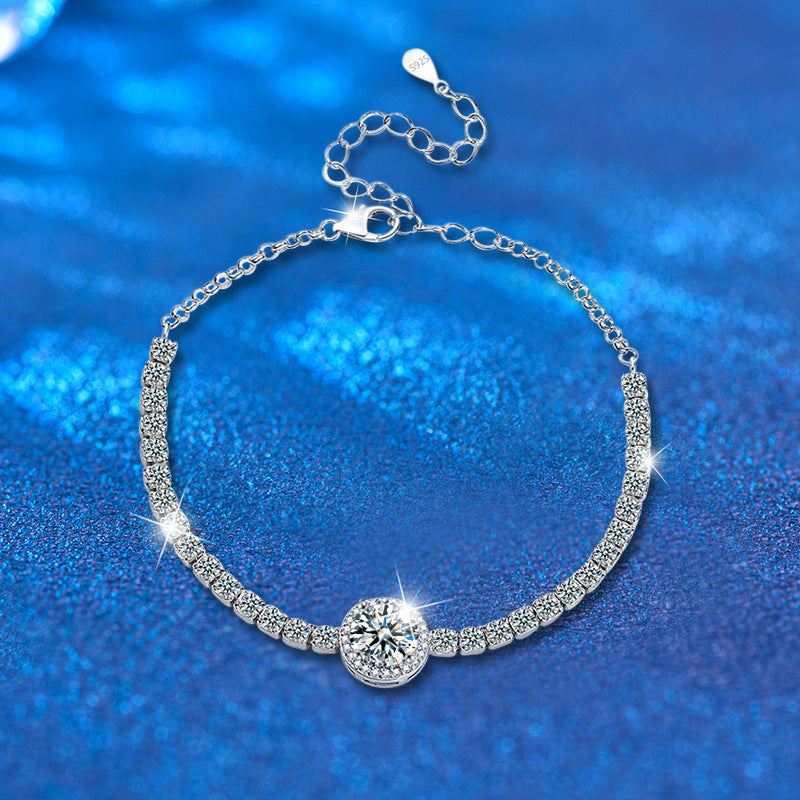 Starry Moissanite 925 Silver Bracelet