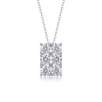 Grand Round - 0.5-carat And 0.3-carat Moissan Diamonds, S925 Sterling Silver And Platinum-plated Pendant