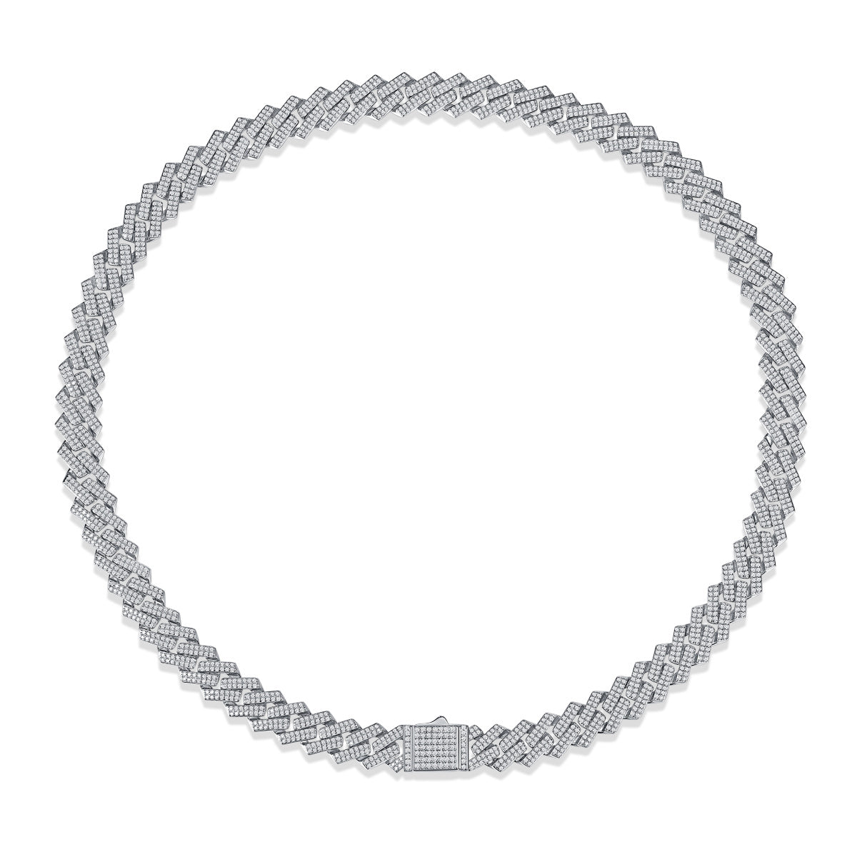 Men's Mosan Diamond S925 Silver Necklace