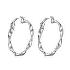 Circle Endless Hoop Earrings Twist 30MM Hypoallergenic