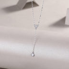 Tassel - Moissanite S925 Sterling Silver And Platinum Plating Pendant