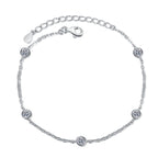 Sterling Silver Moissanite Simple Elegant Bracelet