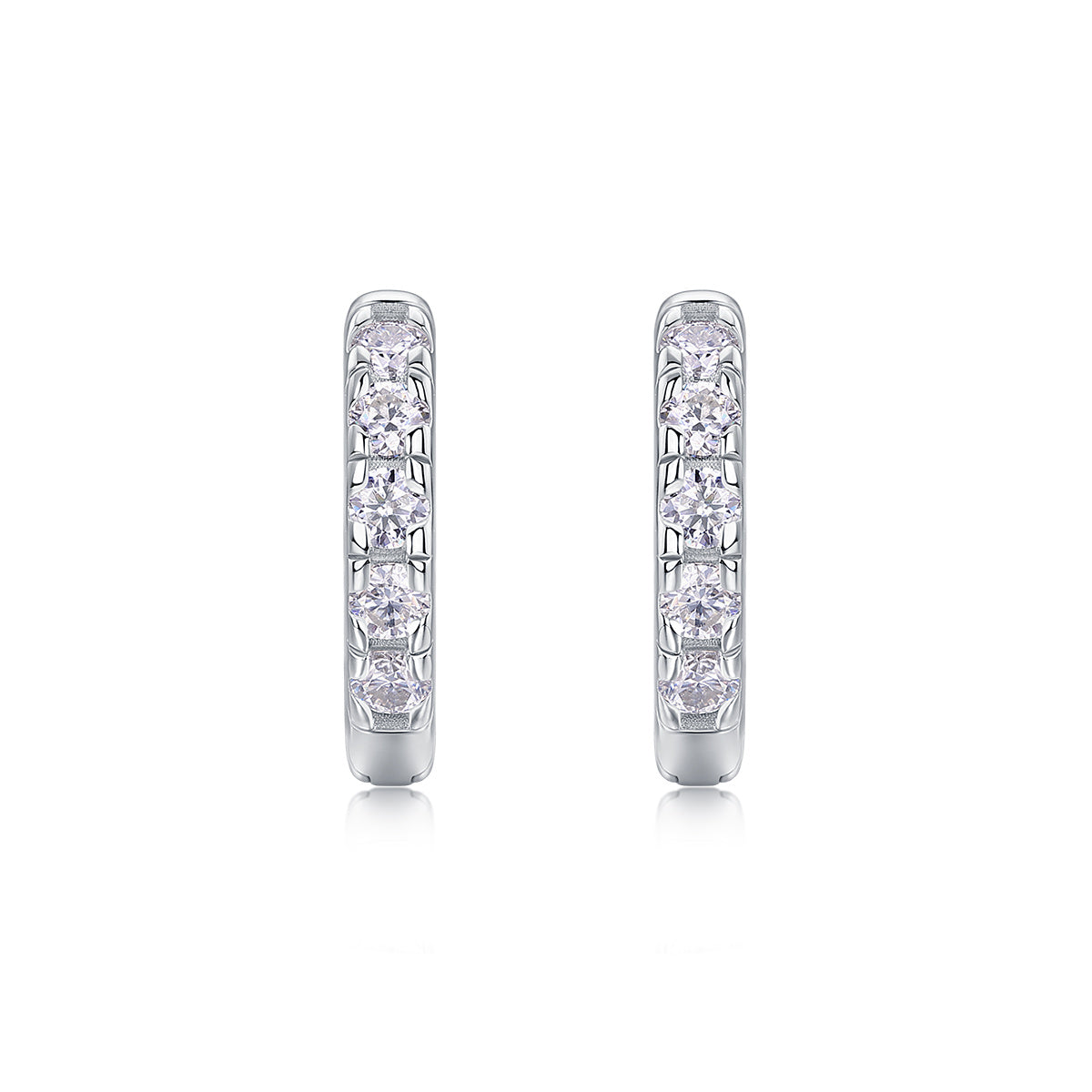 Summer Iced Tea - Moissanite S925 Sterling Silver And Platinum-plated Stud Earrings