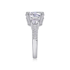 Dazzling Stars - 5-carat Moissan Diamond S925 Sterling Silver And Platinum-plated Diamond Ring