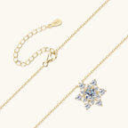 New Ins Style Snowflake Moissanite Necklace