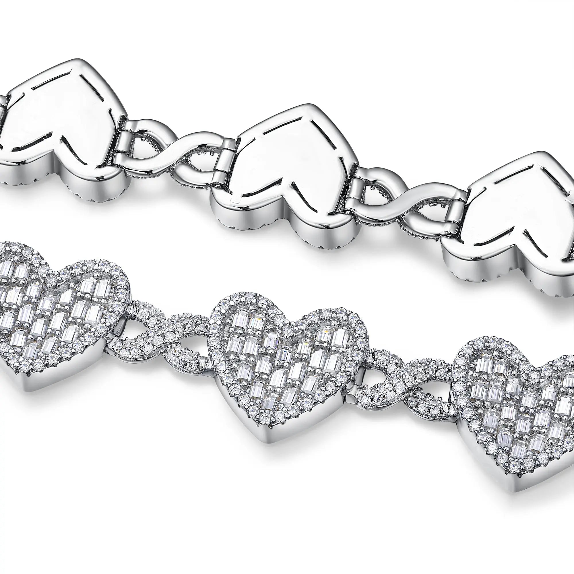 A Luxurious And Fashionable Minimalist Jewelry Bracelet Featuring Top-quality Moissanite, Made Of S925 Silver Electroplated With Platinum. - N&P Colletion