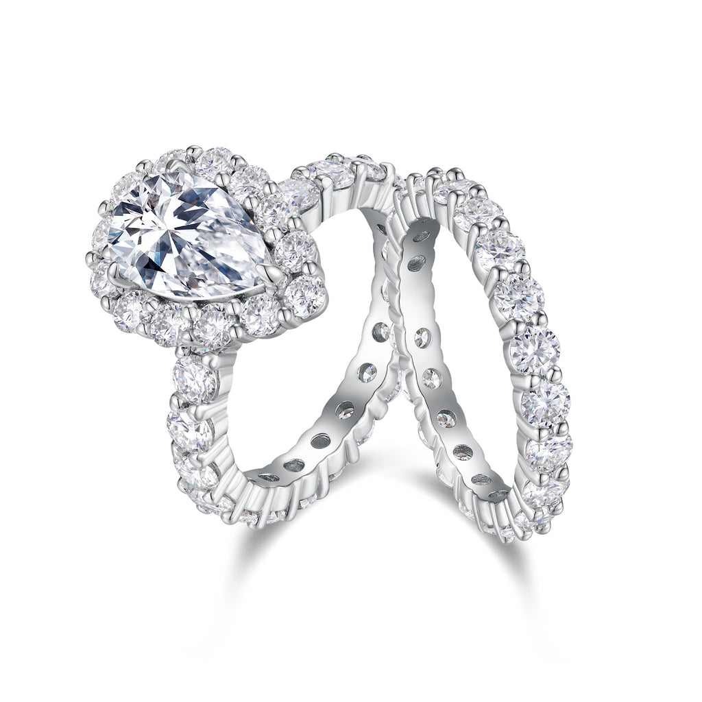 Devoted Dew - Moissanite S925 Sterling Silver And Platinum-plated Diamond Ring