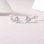 1Freeze Frame – Luxury Fashion Diamond Stud Earrings with Moissanite, Silver Jewelry - N&P Colletion