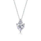 Ripple Phantom – Fashionable Light Luxury Moissanite S925 Silver-Plated Platinum Pendant Necklace NP Collection