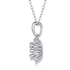 Blossom - 1-carat Moissan Diamond S925 Sterling Silver And Platinum Plating Pendant