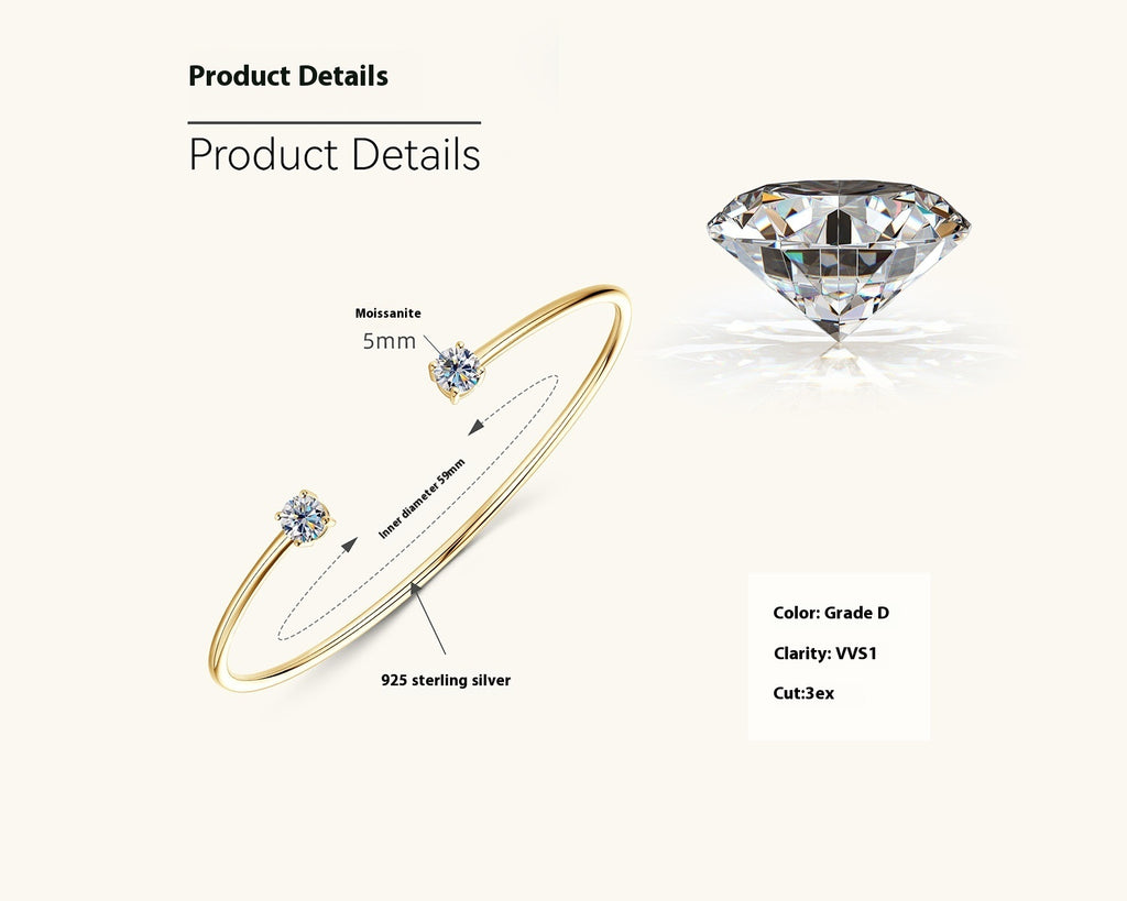 Ins Style Moissanite Bracelet Special-interest