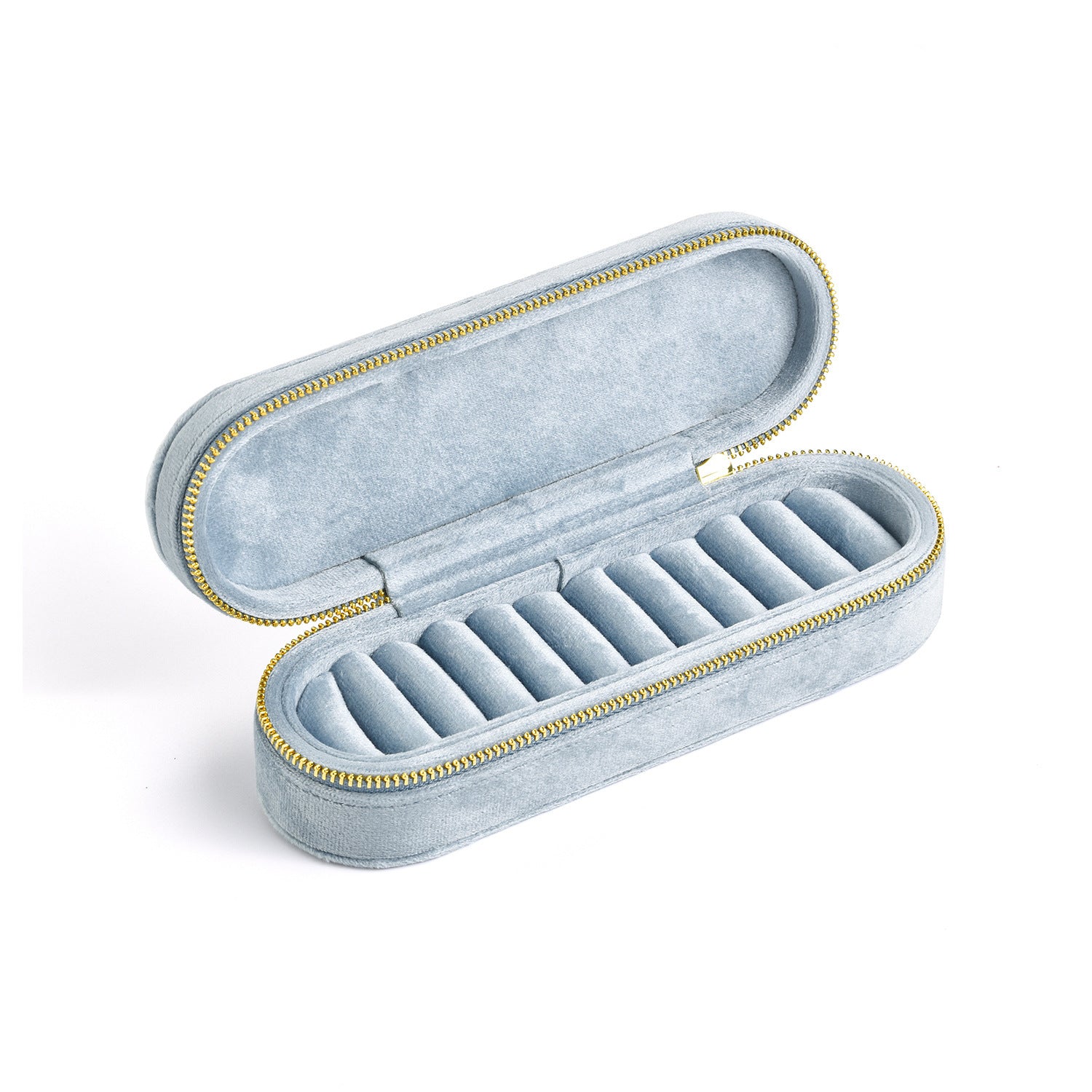 Exquisite Compact Mini Simple Style Portable Zipper Jewelry Box