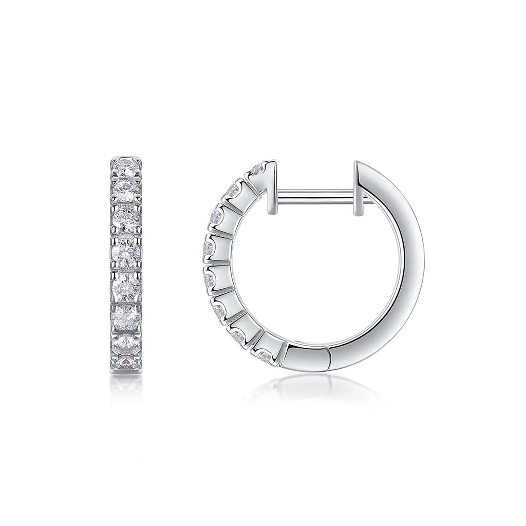 Moissanite Luxury & Fashionable Light Luxury Silver Stud Earrings – S925 Platinum Plated NP Collection