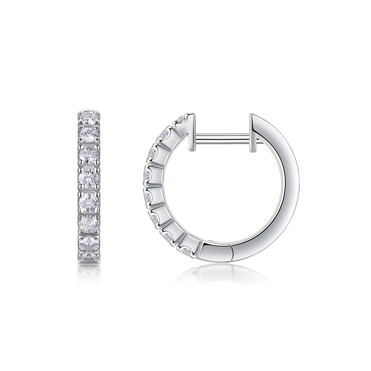 Moissanite Luxury & Fashionable Light Luxury Silver Stud Earrings – S925 Platinum Plated NP Collection