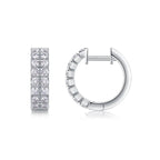 Dynamic – Moissanite Luxury & Fashionable Silver Stud Earrings, S925 Platinum Plated NP Collection