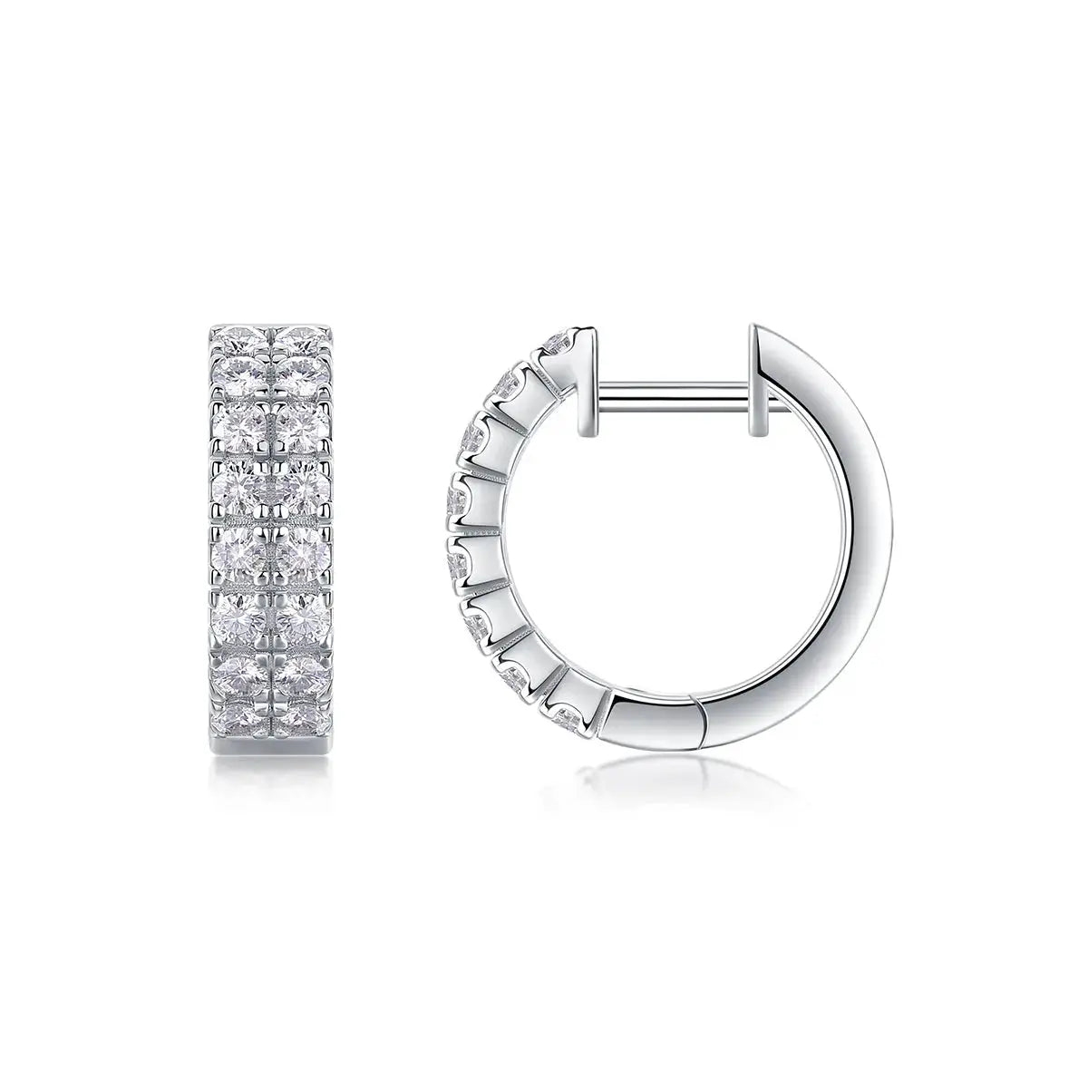 Dynamic - Top-quality Moissanite Luxury And Fashionable Light Luxury Jewelry, Silver Stud Earrings S925, Silver-plated Platinum NP Collection