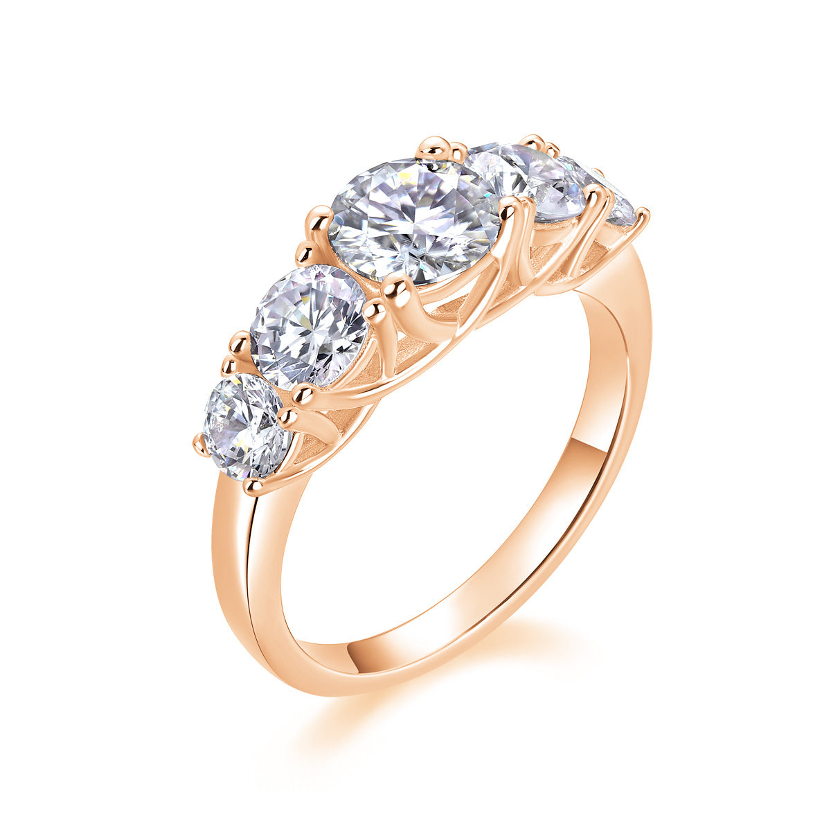 Deep Affection - 1-carat Top-quality Moissanite S925 Silver And Platinum-plated Diamond Ring