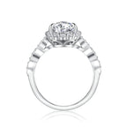 Pear-shaped Moissanite Set With Top-quality Moissanite Luxury And Fashionable Light Luxury Jewelry Silver Ring S925 Silver Electroplated With Platinum NP Collection