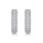 Brilliant Night - Premium Moissanite Luxury Fashion Light Luxury Jewelry Silver Stud Earrings S925 Silver Plated Platinum NP Collection