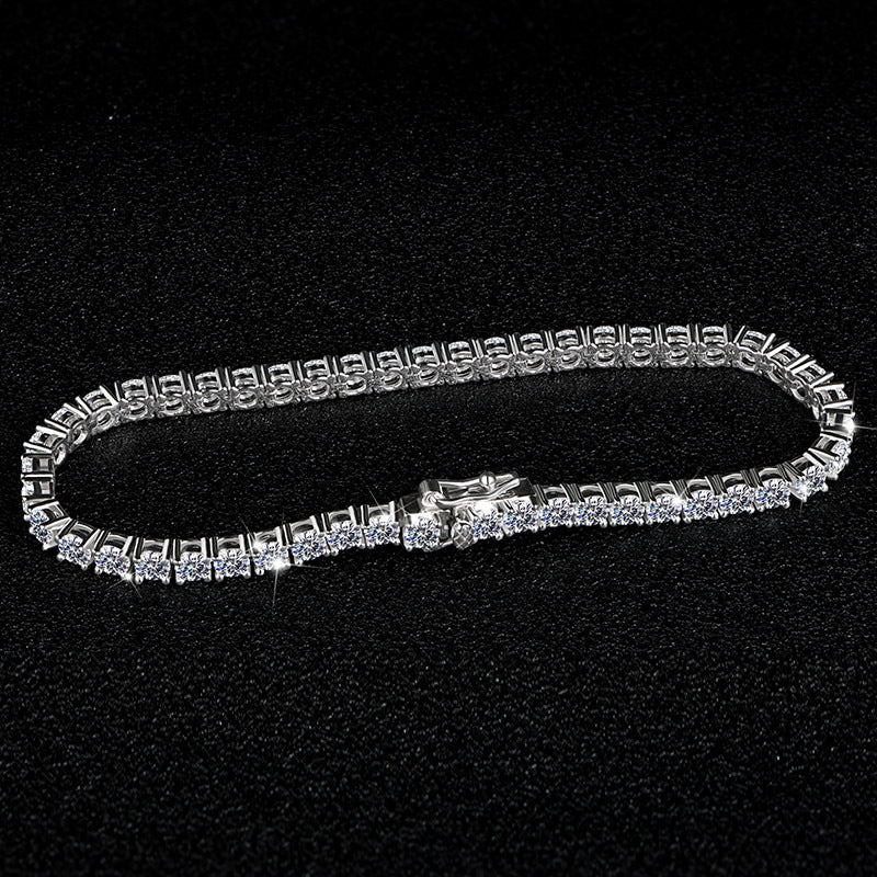 S925 Silver Mosan Diamond Bracelet