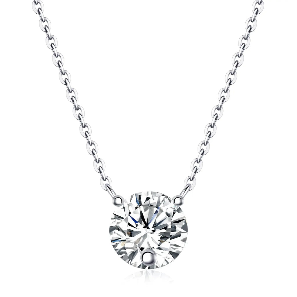 Time Chain – Fashionable Light Luxury Moissanite S925 Silver-Plated Platinum Pendant Necklace NP Collection