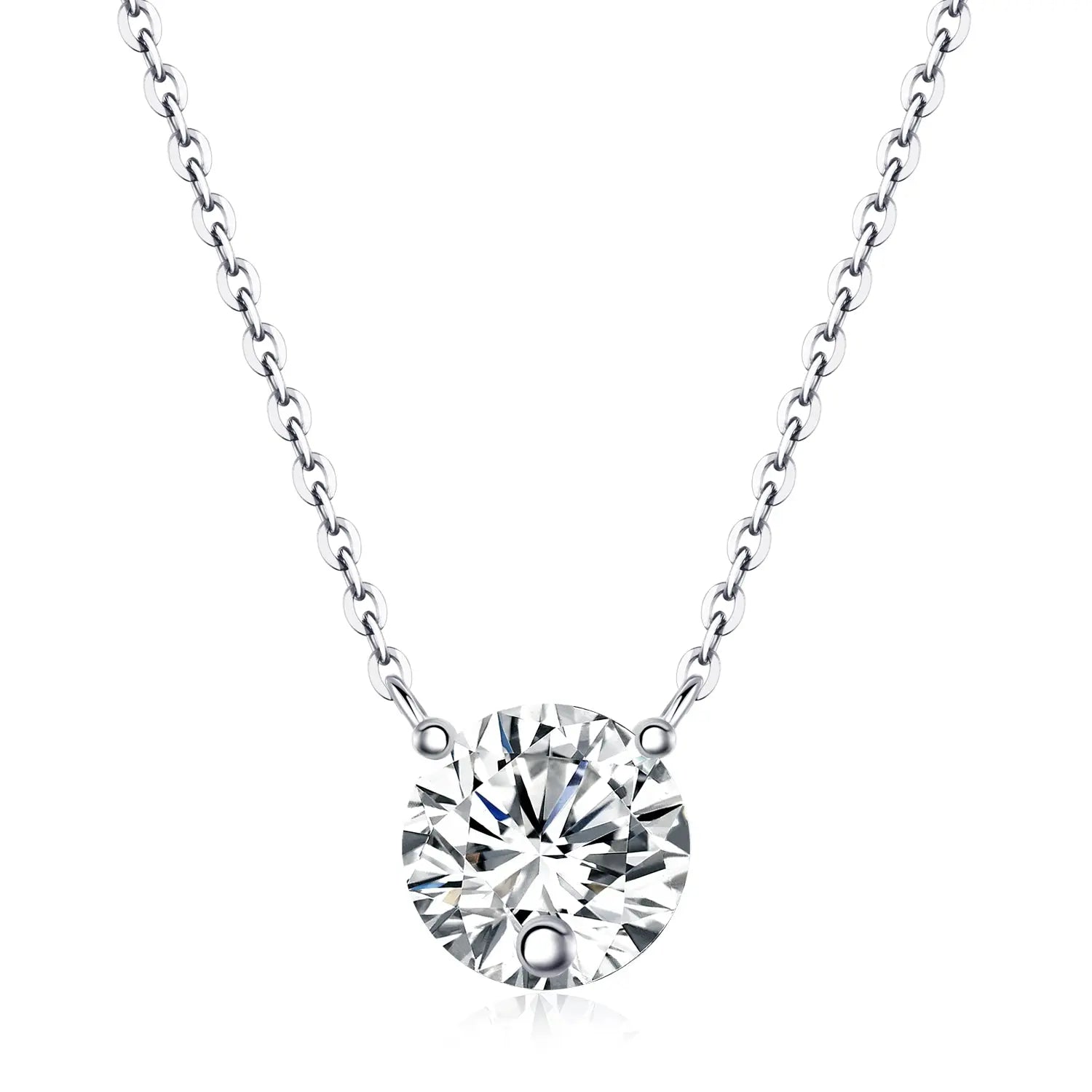 Time Chain – Fashionable Light Luxury Moissanite S925 Silver-Plated Platinum Pendant Necklace NP Collection