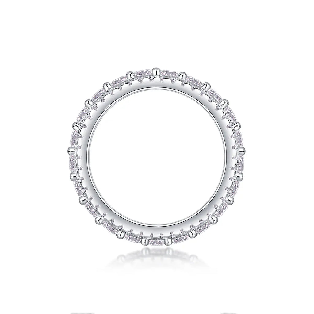 Luxurious Moissanite S925 Platinum-Plated Silver Ring – Light Luxury Jewelry NP Collection