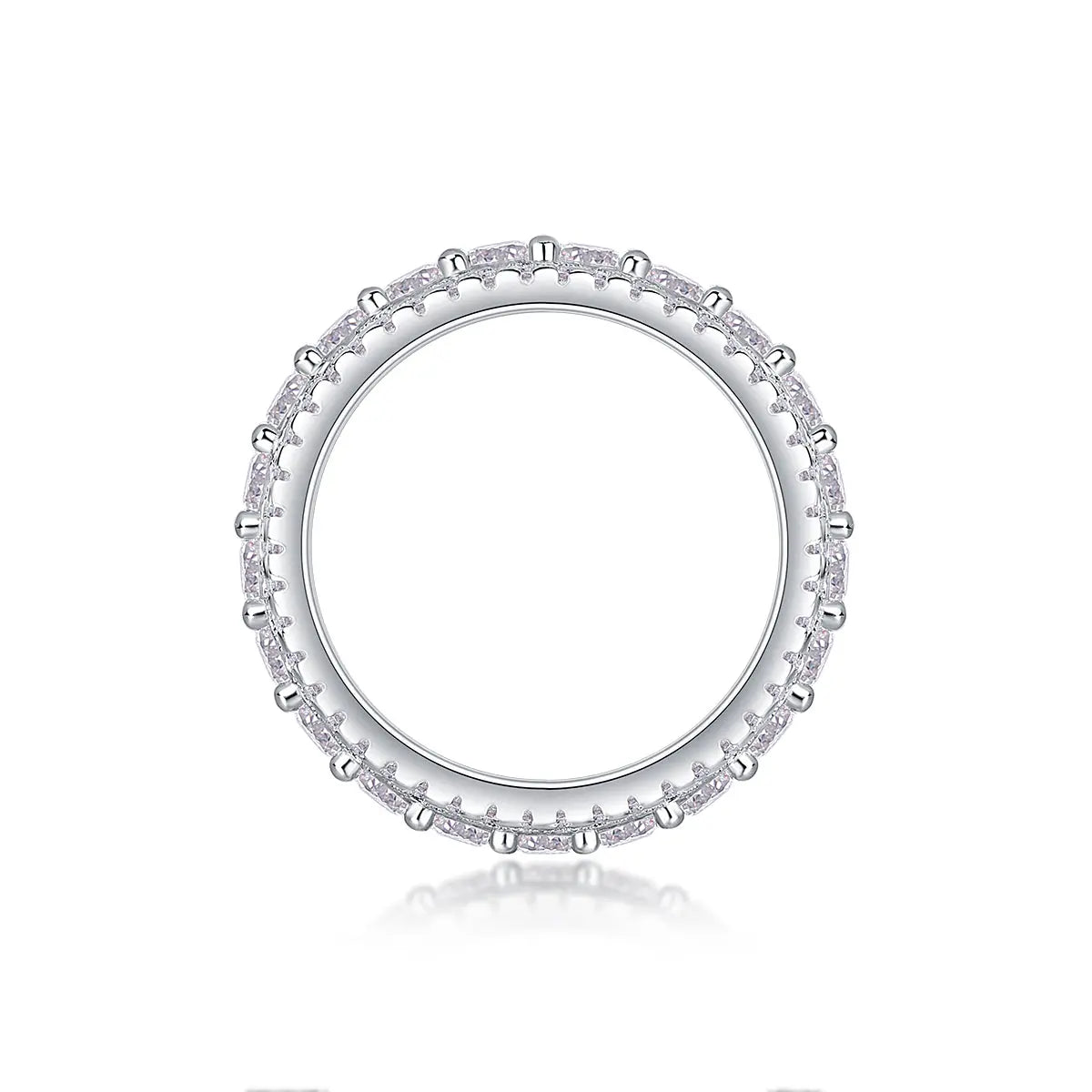 Luxurious Moissanite S925 Platinum-Plated Silver Ring – Light Luxury Jewelry NP Collection