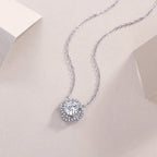 Lucky Flower - 1-carat Moissanite S925 Sterling Silver And Platinum Plating Pendant
