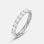 Moissanite Ring With Colored Diamonds Fashionable And Subtly Luxurious