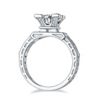 1-Carat Luxury Moissanite S925 Platinum-Plated Silver Ring – Light Luxury Jewelry NP Collection
