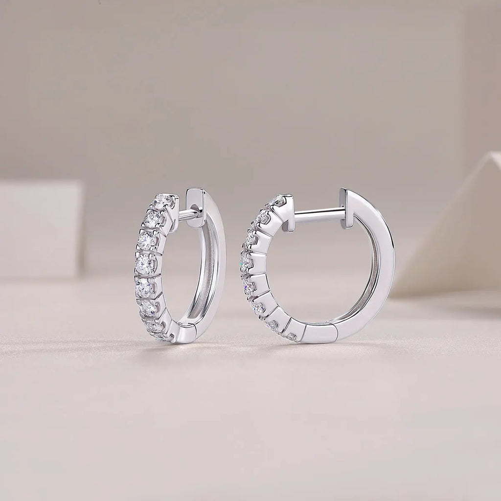 Moissanite Luxury & Fashionable Light Luxury Silver Stud Earrings – S925 Platinum Plated NP Collection