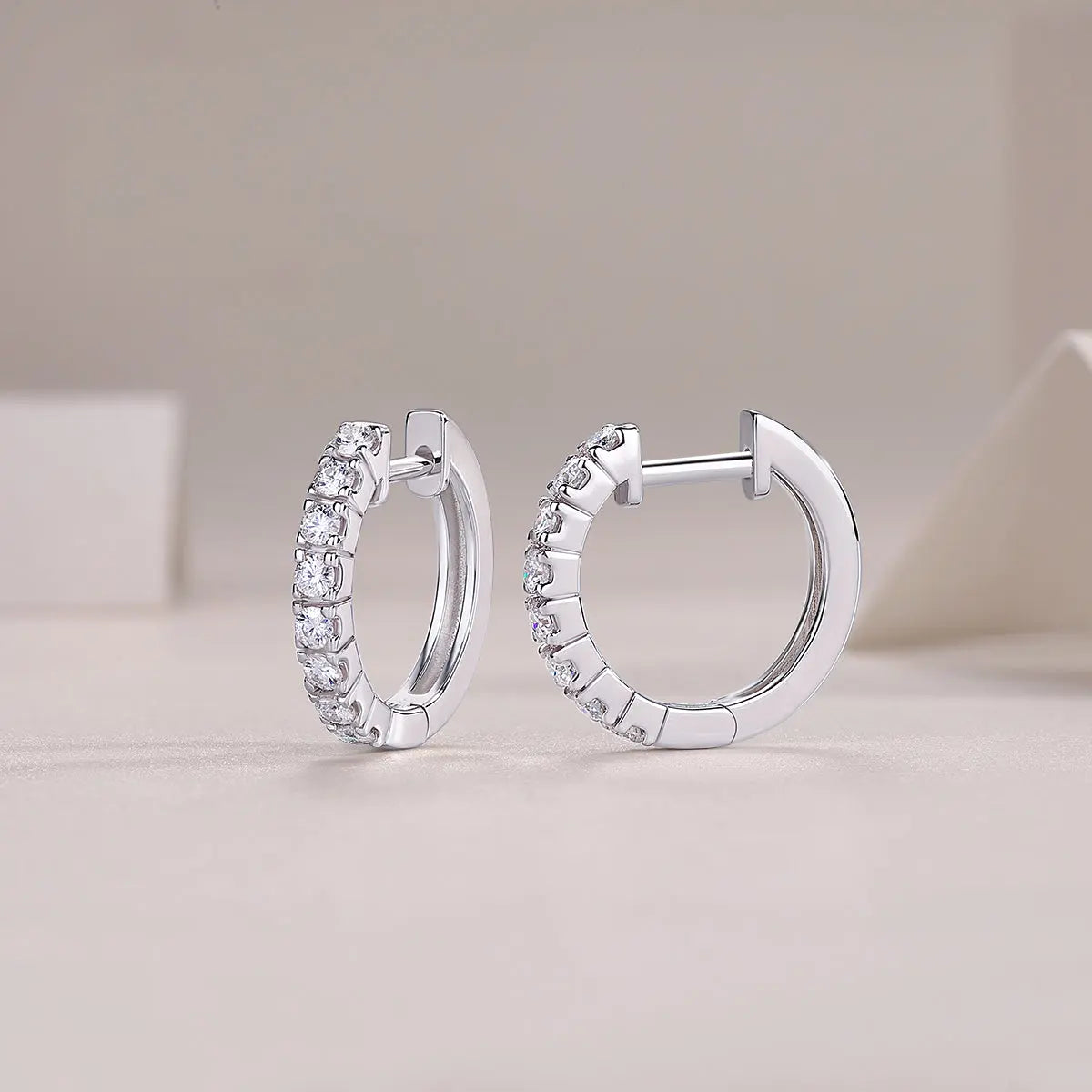 Moissanite Luxury & Fashionable Light Luxury Silver Stud Earrings – S925 Platinum Plated NP Collection