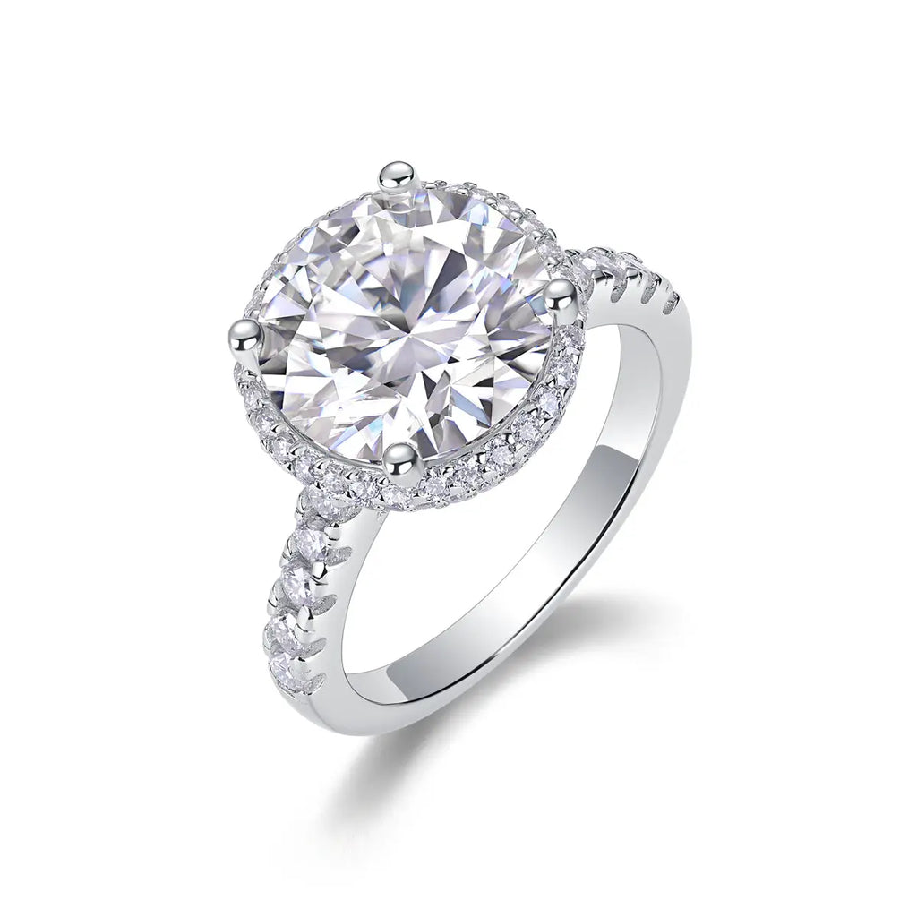 1Starry Sky Jewelry Piece Set with 5-Carat Moissan Diamond S925 Sterling Silver and Platinum-Plated Diamond 