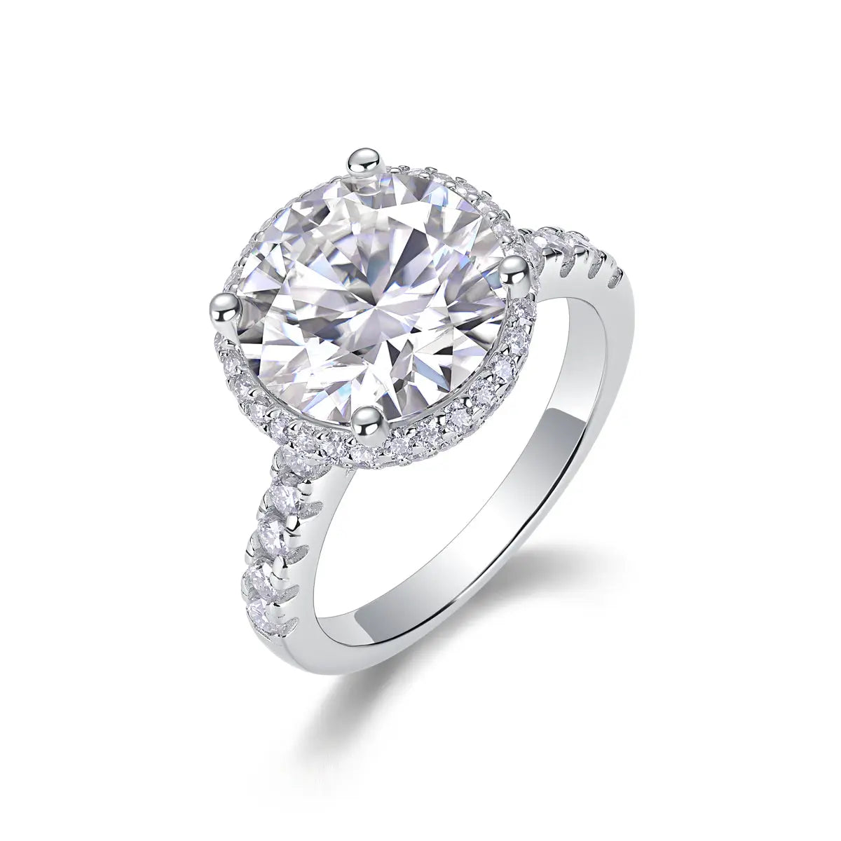 1Starry Sky Jewelry Piece Set with 5-Carat Moissan Diamond S925 Sterling Silver and Platinum-Plated Diamond 