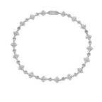 Light-Luxury Diamond-Studded Flower Cross Necklace NP Collection