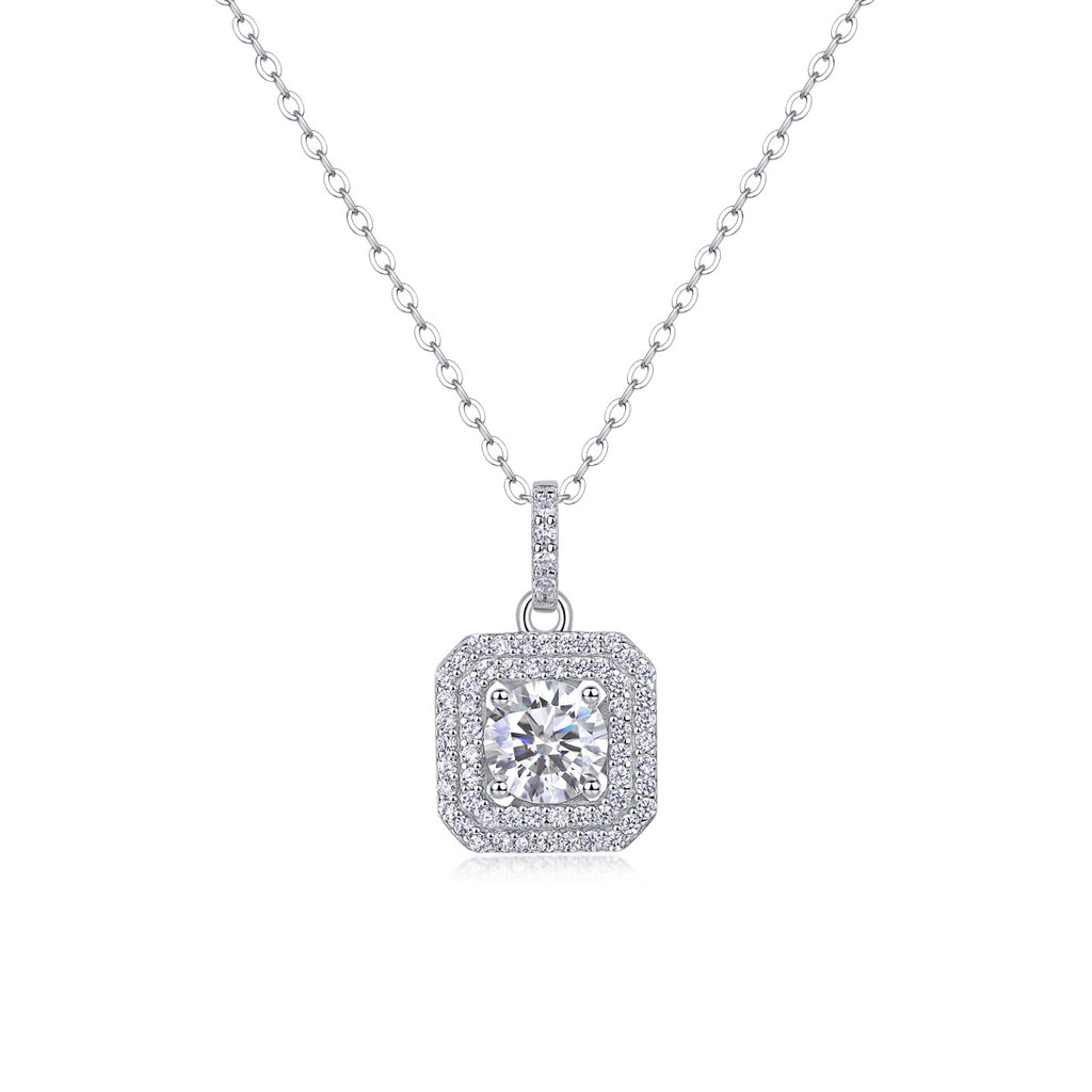 Sugar Diamond - 1-carat Moissanite S925 Sterling Silver And Platinum-plated Pendant