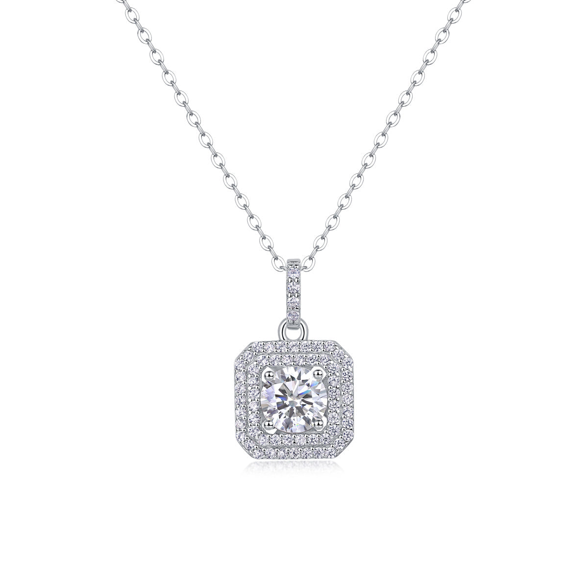 Sugar Diamond - 1-carat Moissanite S925 Sterling Silver And Platinum-plated Pendant