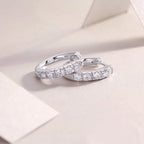 1Summer Iced Tea Stud Earrings with Moissanite S925 Sterling Silver and Platinum-Plated 