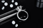 A 5-carat Luxury And Fashionable Light Luxury Jewelry Silver Ring With Top-quality Moissanite, S925 Silver Plated With Platinum NP Collection