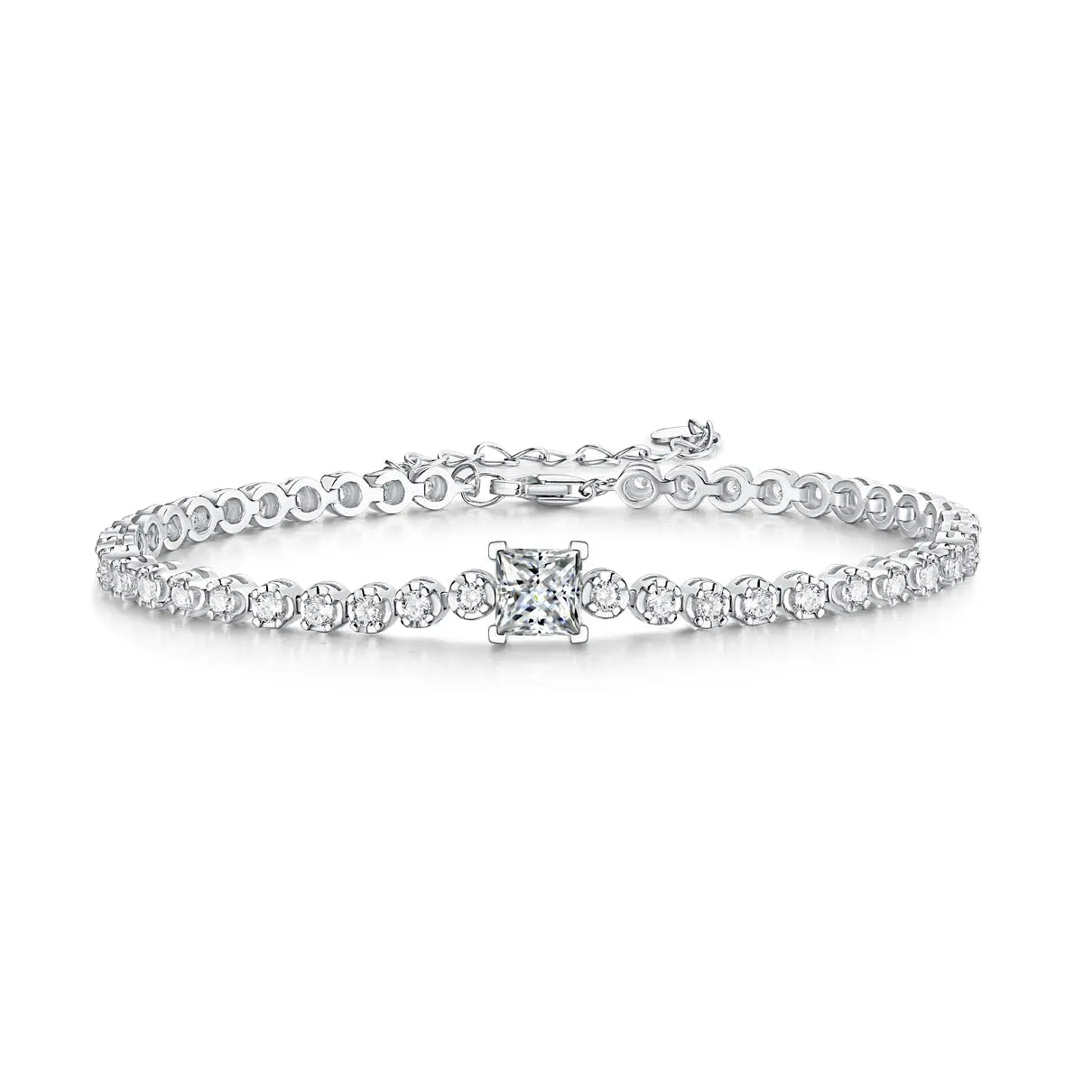 1Rubik Cube Mosan Diamond Silver Jewelry 