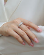 Deep Affection - 1-carat Top-quality Moissanite S925 Silver And Platinum-plated Diamond Ring