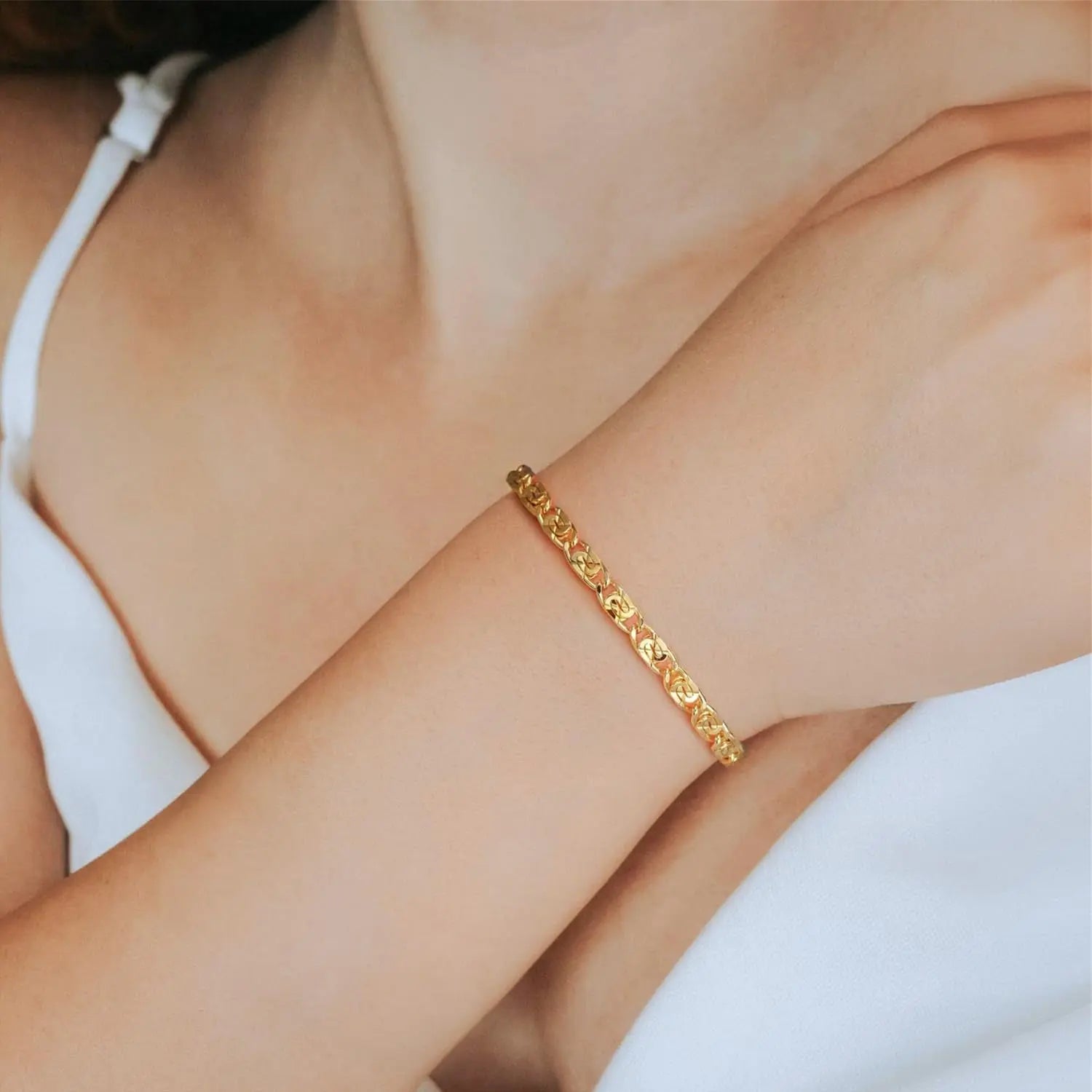 14K Gold Bracelet Cuban Chain 