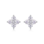 Sweetheart French - Moissanite S925 Sterling Silver And Platinum-plated Stud Earrings