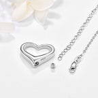Heart Urn Necklace for Ashes 925 Sterling Silver